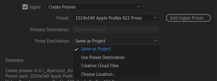 create proxies premiere pro file destination best practice