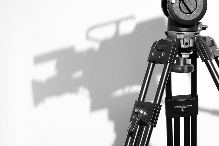 video tripod head with camcorder camera 1