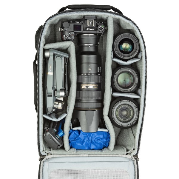 Essentials Convertible Rolling Backpack 0014 Essentials Convertible Rolling Backpack Open Gear Nikon 071 Custom