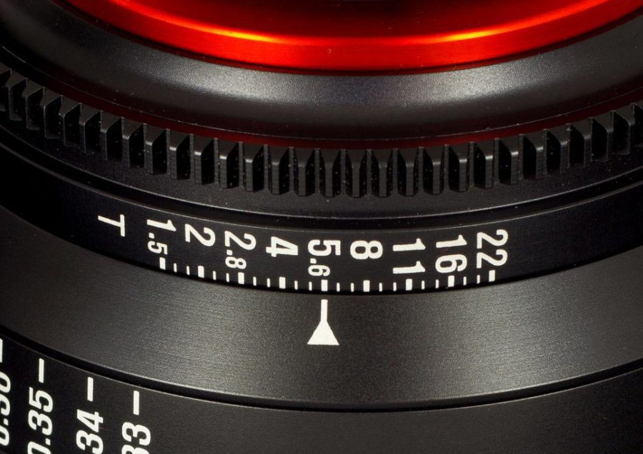 T stops on a cine lens