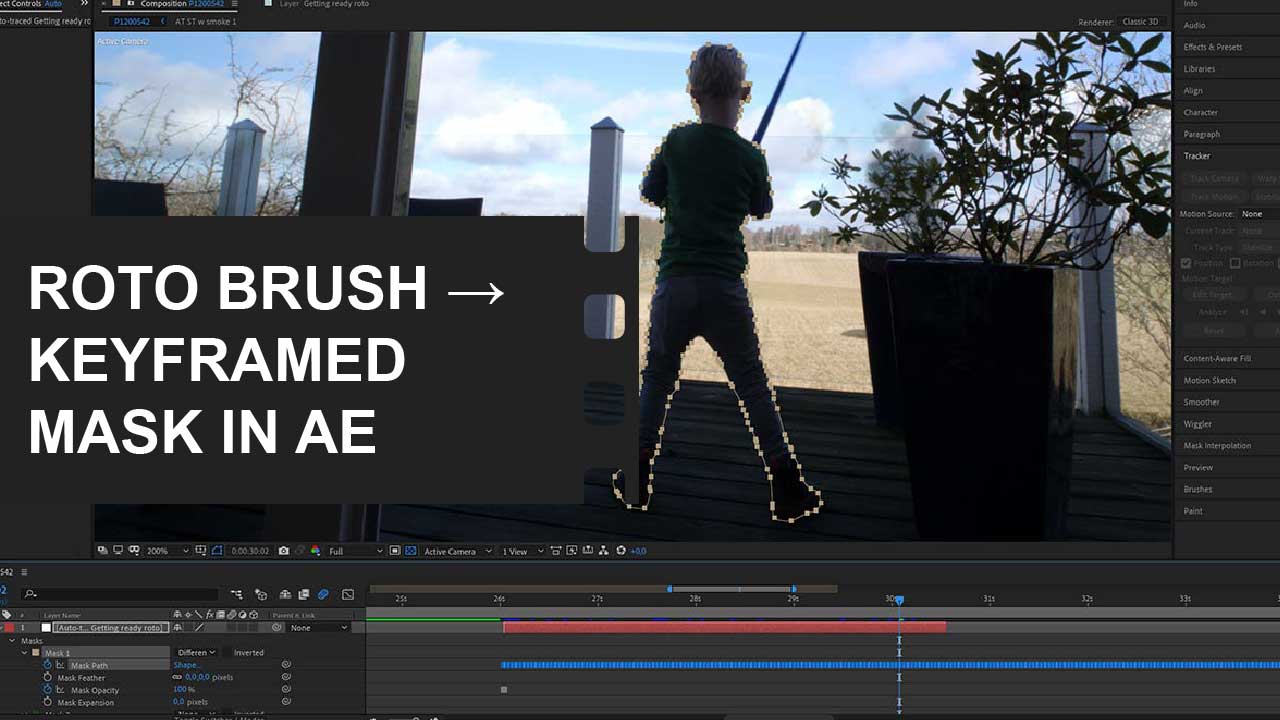 From roto brush to keyframed mask in Adobe After Effects - featured image