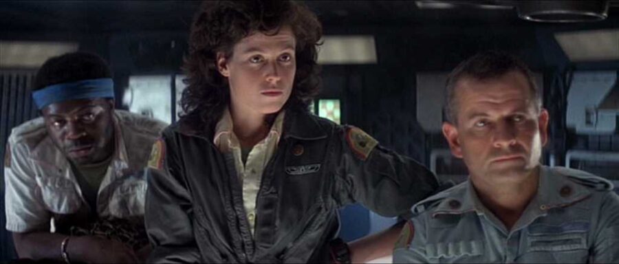 Film Genre Analysis: What Sets Horror and Thriller Apart? 6 Sigourney Weaver and crew in Alien facing suspense and hidden danger on their spaceship