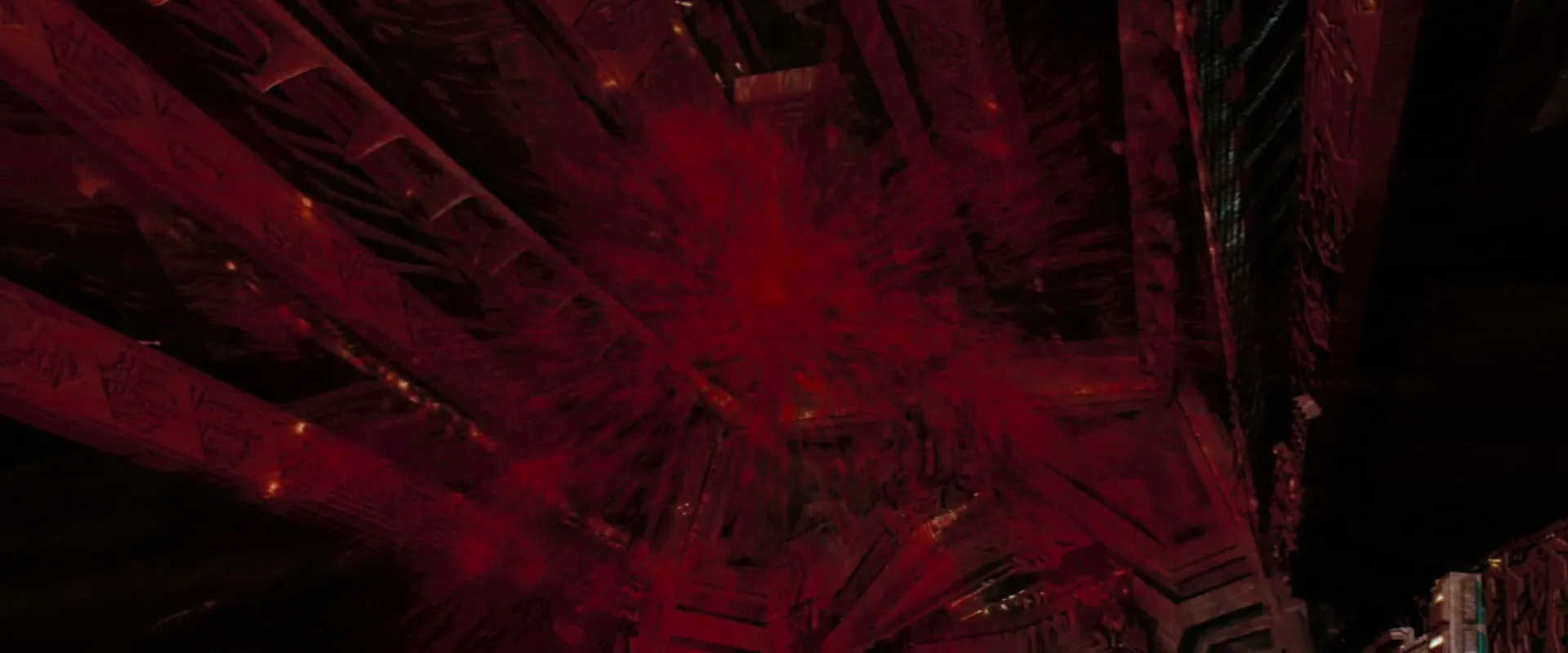 What Is A MacGuffin? Definition + Good & Bad Examples Explained 9 A red cloud of Red Matter expands inside a dark sci-fi structure in Star Trek (2009).