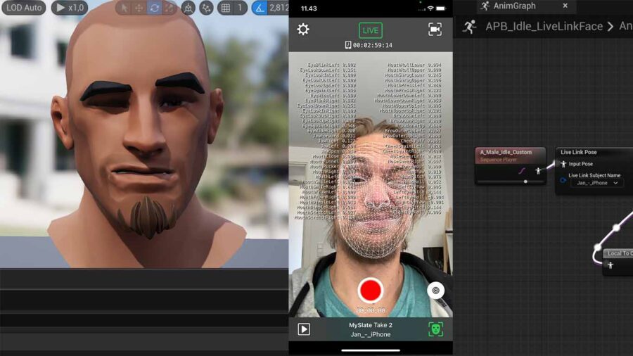 Live Link Face app test Unreal Engine 5