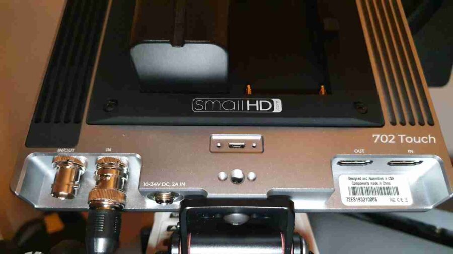 What is an External Camera Monitor? What to Know Buyer's Guide 5 The two battery slots on the SmallHD 702 touch