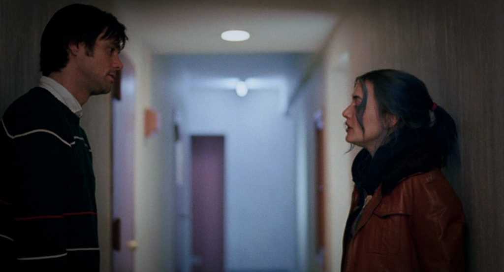 What is Catharsis in Film? Definition & Examples 6 Joel Barish and Clementine Kruczynski stand in a dim hallway facing each other, paused mid-conversation.