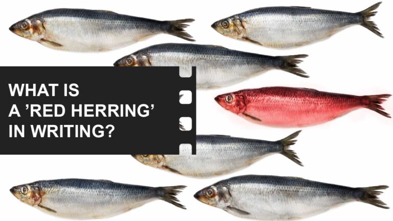 Writing Techniques: Style That Serves the Story 75 What is a Red Herring in writing definition examples featured image
