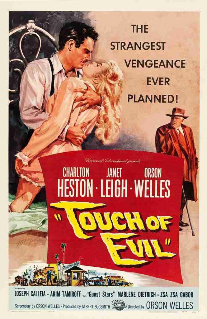 Essential Film Noir Movies For Film Students to Study and Why. 6 Touch of Evil (1958) movie poster