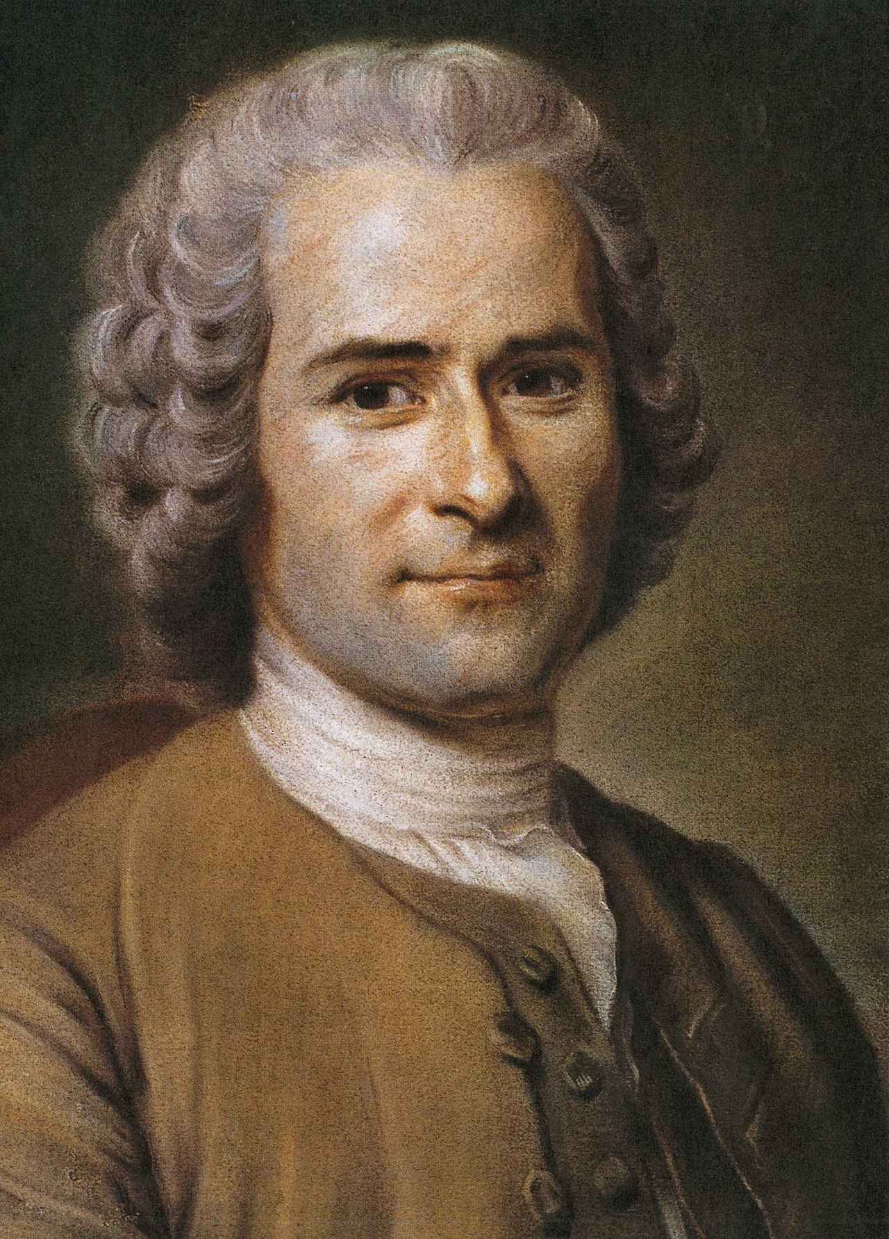 What Is Romanticism in Art? Definition, Artists & Key Examples 4 Pastel portrait of philosopher Jean-Jacques Rousseau with powdered hair, brown coat, and white cravat