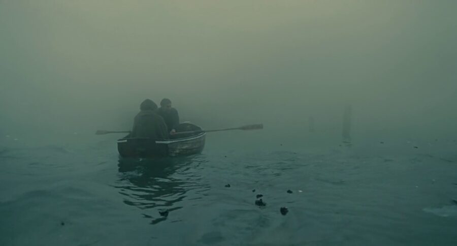 What Is Texture in Art? Definition, Types & Examples 10 Two people in a small wooden boat drift through fog over dark, rippling water with low visibilit