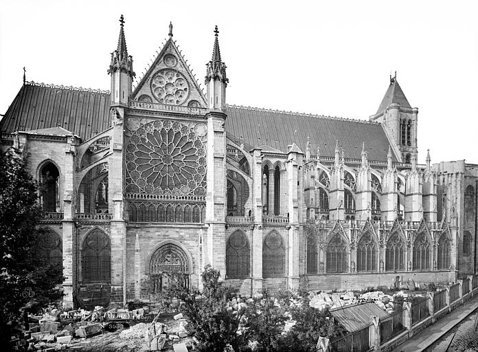 What Is Gothic Art? Definition, History & Examples 2 North façade of the Basilica of Saint-Denis with rose window and flying buttresses