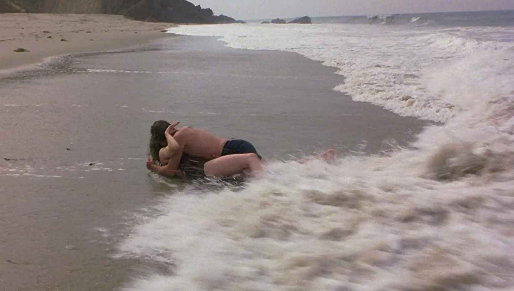 What Is Parody? Definition & Fun Examples That Flip the Script 3 Couple lying in the surf during romantic beach flashback in Airplane! (1980)