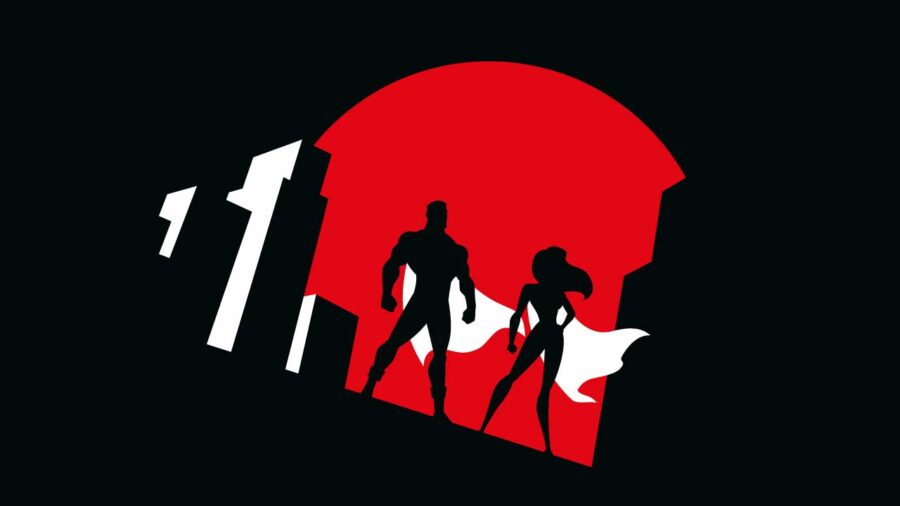 What Is Character Design? Animation Explained Simply 2 Silhouettes of two superheroes with strong proportions and bold capes