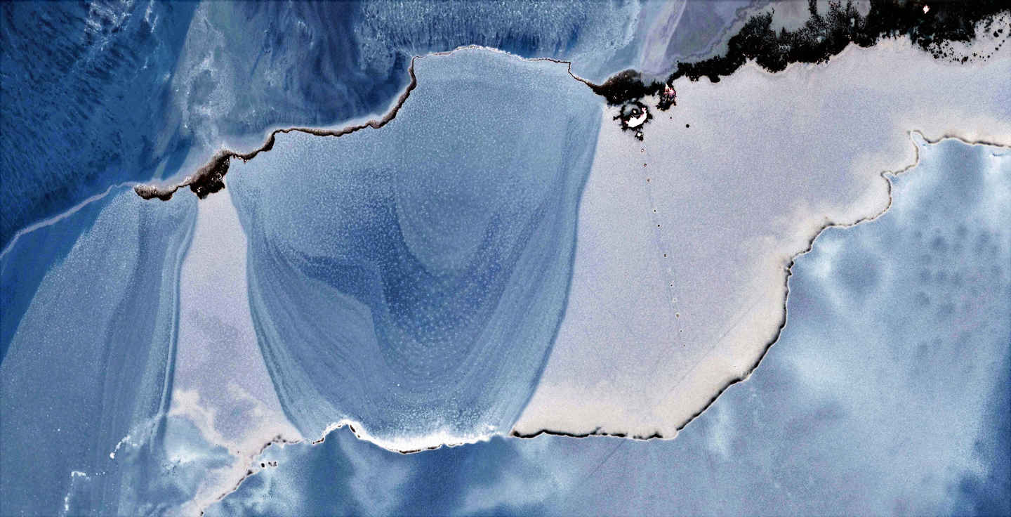Types of Photography: Genres, Styles & Techniques Explained 20 Aerial view of Blue Lake in the African desert showing abstract textures and natural patterns