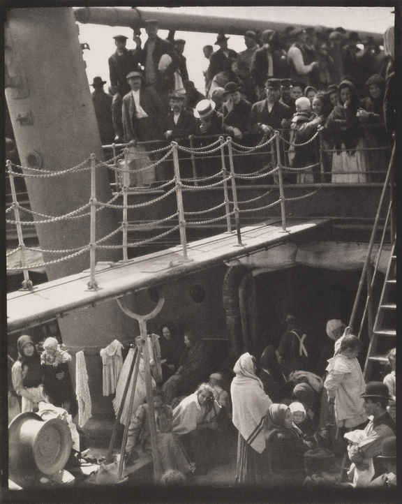 What is Fine Art Photography? Definition, History & Techniques 2 Immigrants boarding a ship in early 20th century, black-and-white