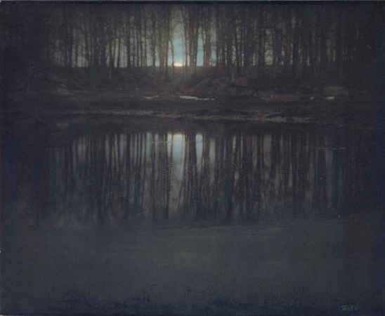Soft Focus in Photography& Film: How to Get that Dreamy Look 5 Soft-focus image of a forest at dusk, reflected in a dark pond with a faint glow of light through the trees.