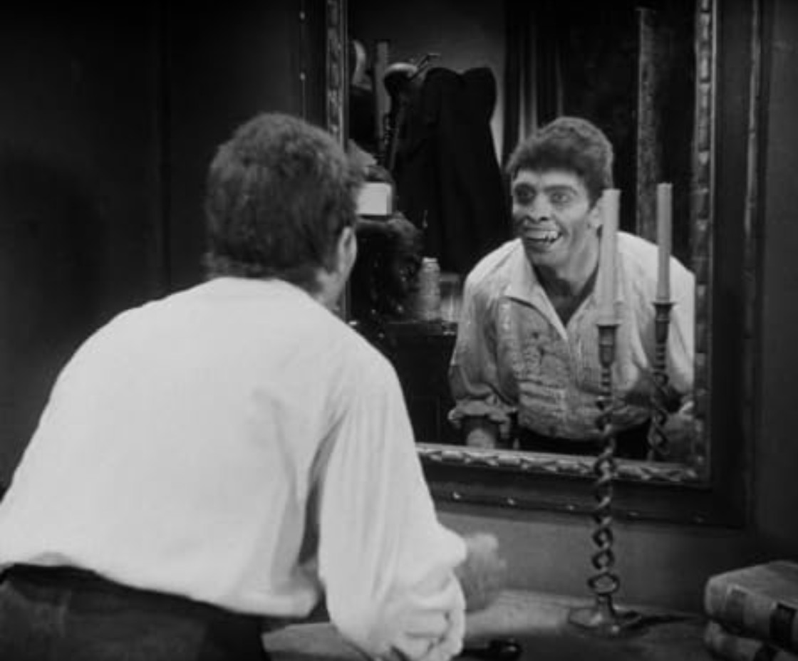 What Is an Alter Ego? Definition, Meaning & Film Examples 3 Dr. Jekyll looks into a mirror and sees Mr. Hyde's monstrous reflection grinning back at him