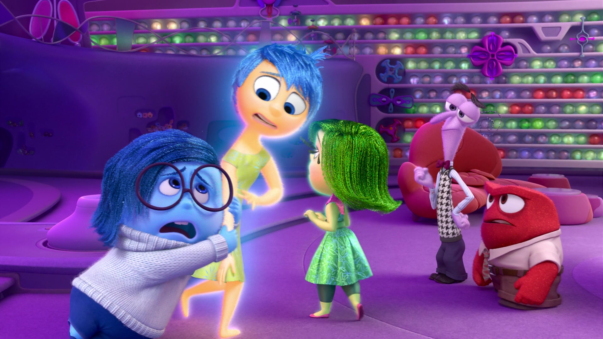 What Is Color Theory? Definition & History Explained 10 Inside Out characters each represented with a single dominant color: blue for Sadness, yellow for Joy, green for Disgust, purple for Fear, and red for Anger