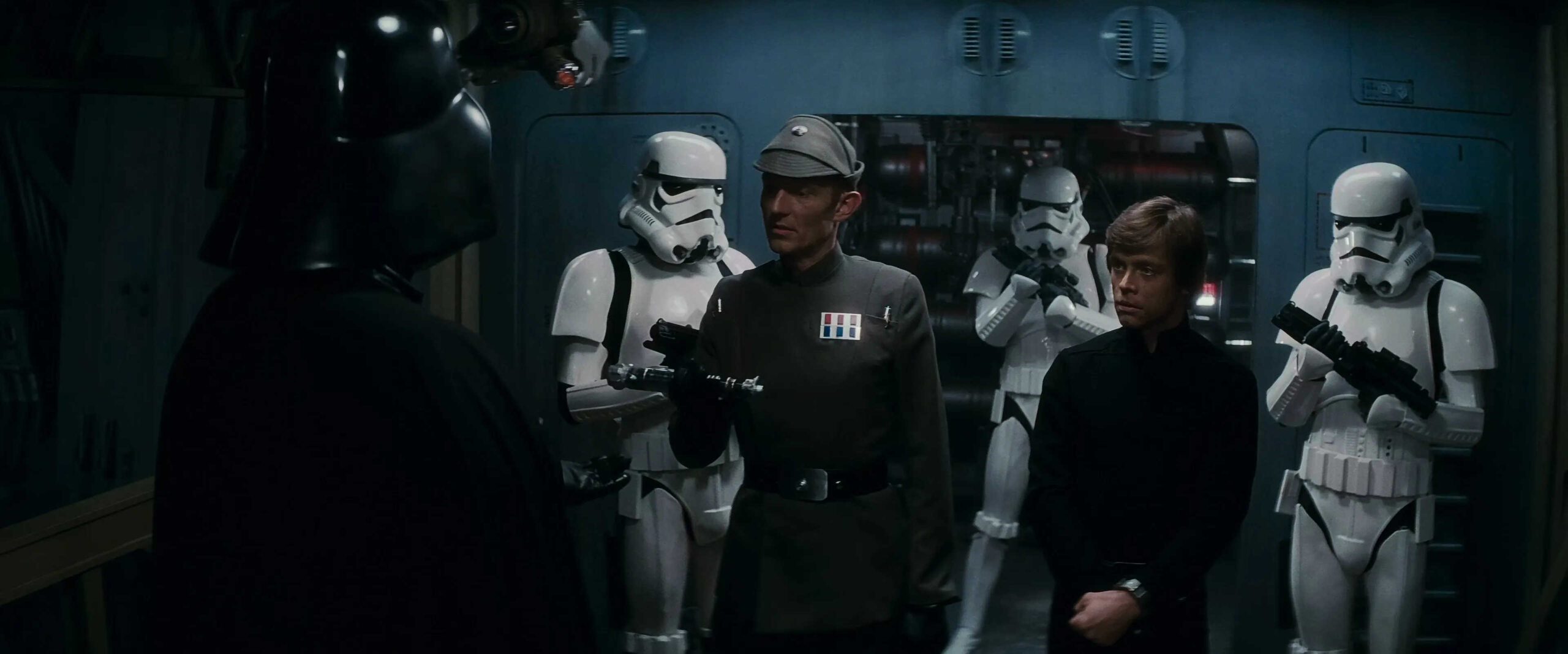 What is The Hero’s Journey? Story Structure Explained with Star Wars 13 Luke Skywalker stands in custody beside stormtroopers and an Imperial officer as Darth Vader approaches him aboard an Imperial shuttle.
