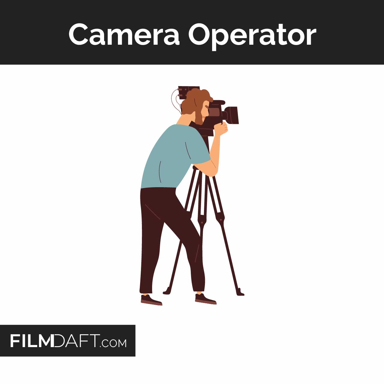 What Is the Camera Department in Film? Job Roles, Positions, and Duties 3 Camera Operator illustration