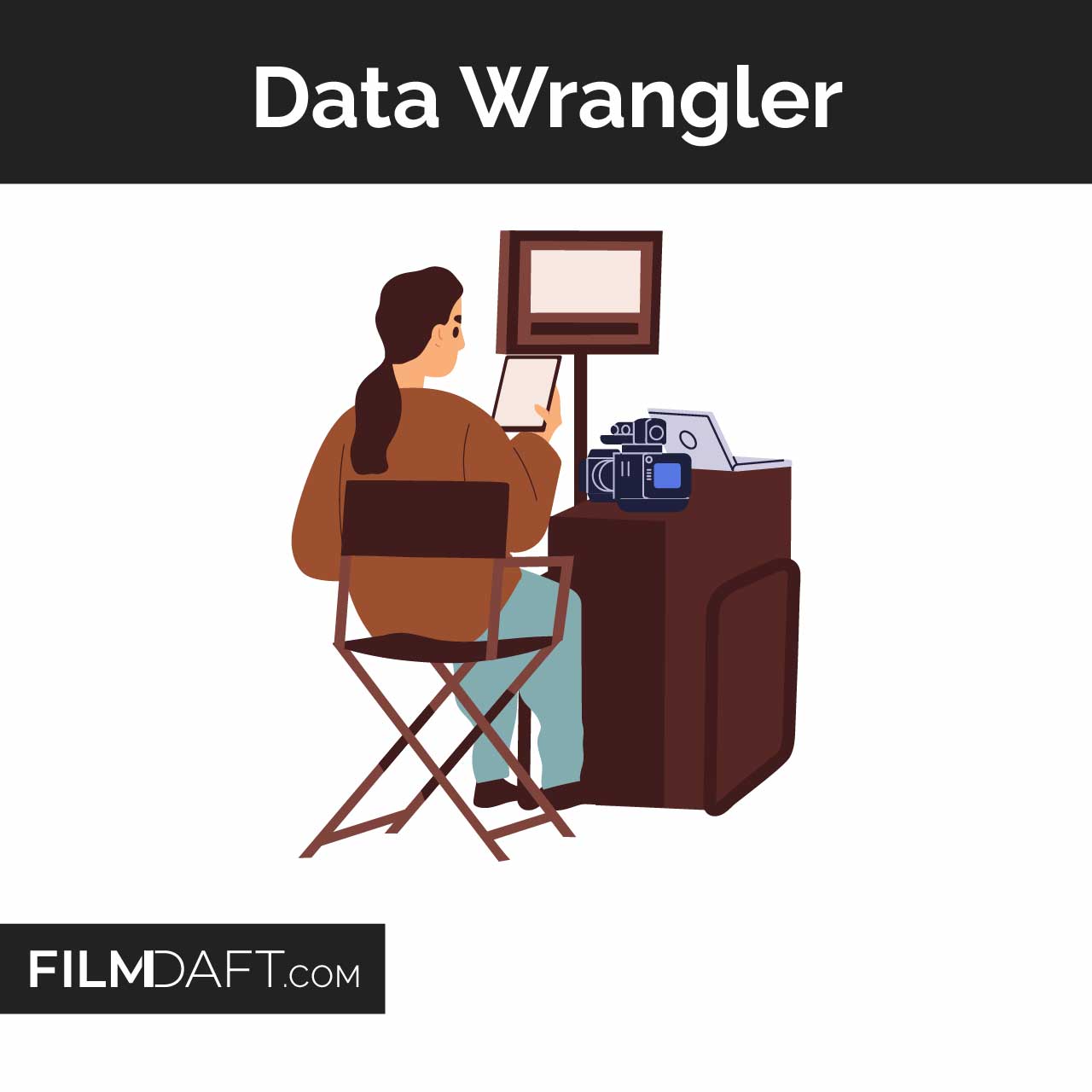 What Is the Camera Department in Film? Job Roles, Positions, and Duties 8 Data Wrangler illustration