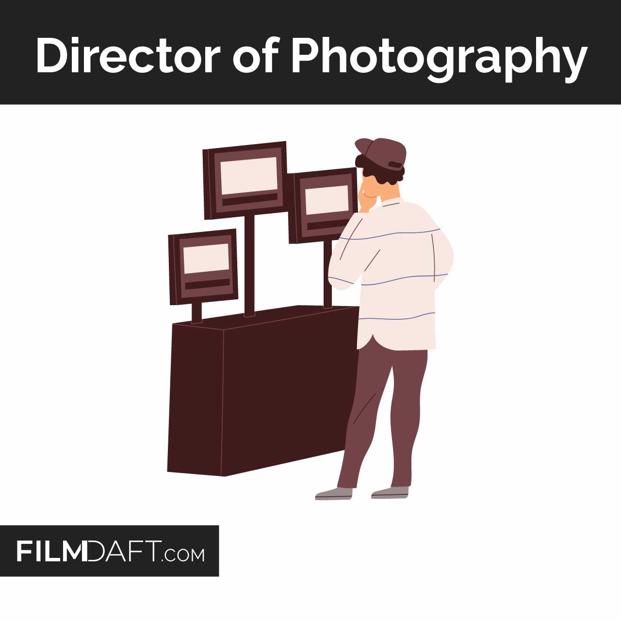 What Is the Camera Department in Film? Job Roles, Positions, and Duties 2 Director of Photography Cinematographer illustration