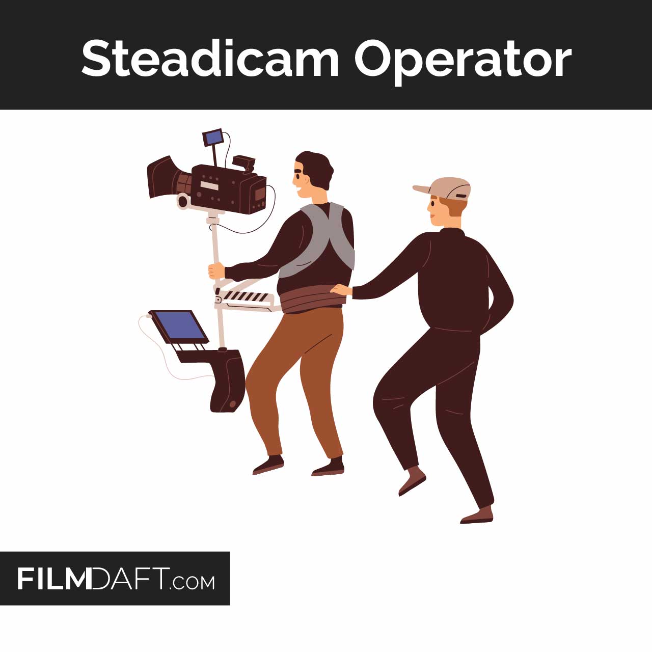 What Is the Camera Department in Film? Job Roles, Positions, and Duties 10 Steadicam Operator illustration