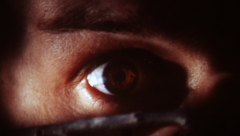 Mario Bava: The Man Who Invented Italian Horror 2 An extreme close-up shows a human eye filling nearly the entire frame with sharp shadows around it.